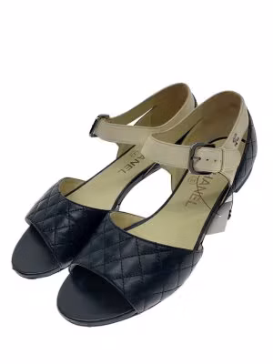 サンダル/36.5/BLK/レザー//