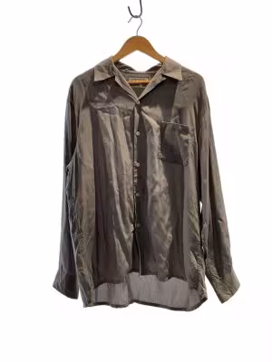 シャツ/L/--/GRY/無地/50S OPEN COLLAR