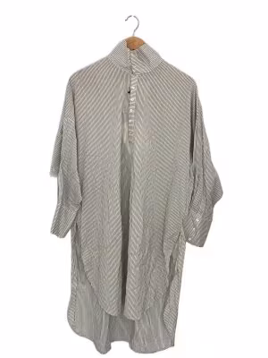 The Actor Smock/アクタースモック/長袖シャツ/S/コットン/WHT/ストライプ//