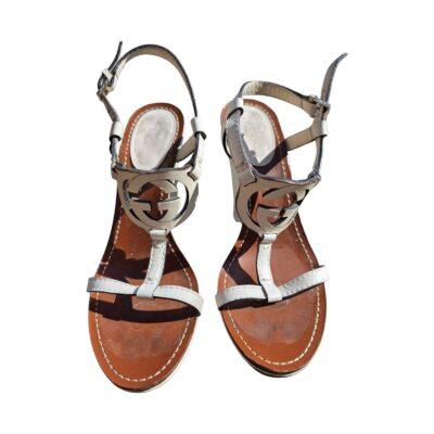 Gucci, Sandale mit Keilabsatz