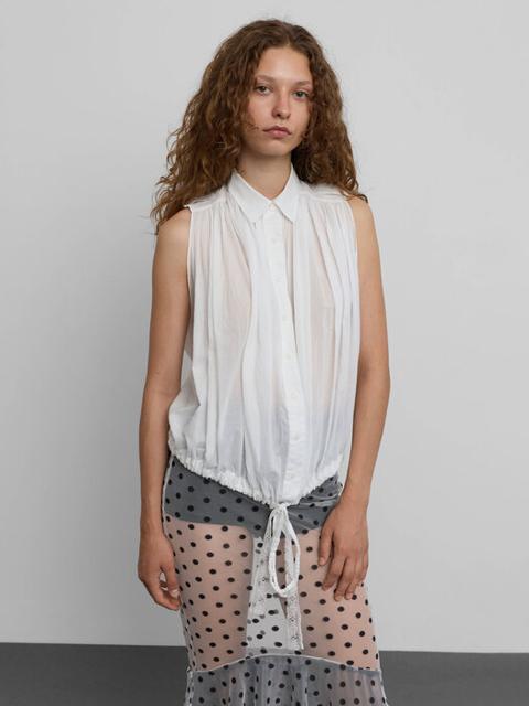 Plein Sud Pleated Sleeveless Blouse