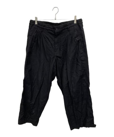 Yohji Yamamoto pour hommeヨウジヤマモト プールオム）の古着「COTTON TWILL PANTS」｜ブラック