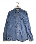 JUNYA WATANABE MANジュンヤワタナベマン）の古着「Chambray shirt/ポケット&ステッチシャンブレーシャツ」｜インディゴ
