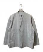 CFCLシーエフシーエル）の古着「MILAN COLLARLESS DOUBLEBREASTED BOXY JACKET」｜グレー
