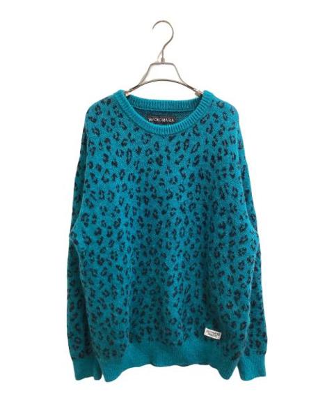 WACKO MARIAワコマリア）の古着「LEOPARD JACQUARD MOHAIR KNIT」｜ブルー