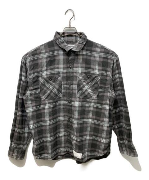 NEIGHBORHOODネイバーフッド）の古着「SAVAGE TARTAN CHECK SHIRT LS」｜グレー
