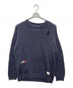 NEIGHBORHOODネイバーフッド）の古着「SAVAGE CREWNECK SWEATER」｜ネイビー