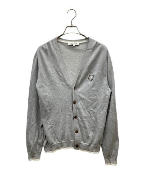 maison kitsuneメゾンキツネ）の古着「BOLD FOX HEAD カーディガン」｜グレー