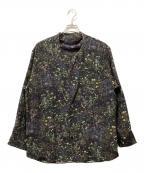 LAD MUSICIANラッドミュージシャン）の古着「DECHINE FLOWER BOW SHIRT」｜ブラック