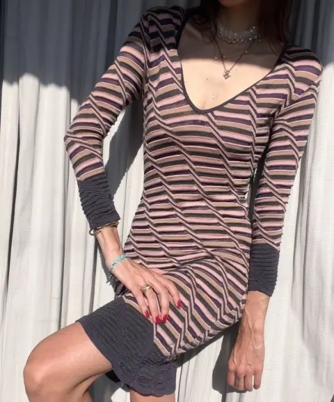 Vestido Missoni de tricô Chevron