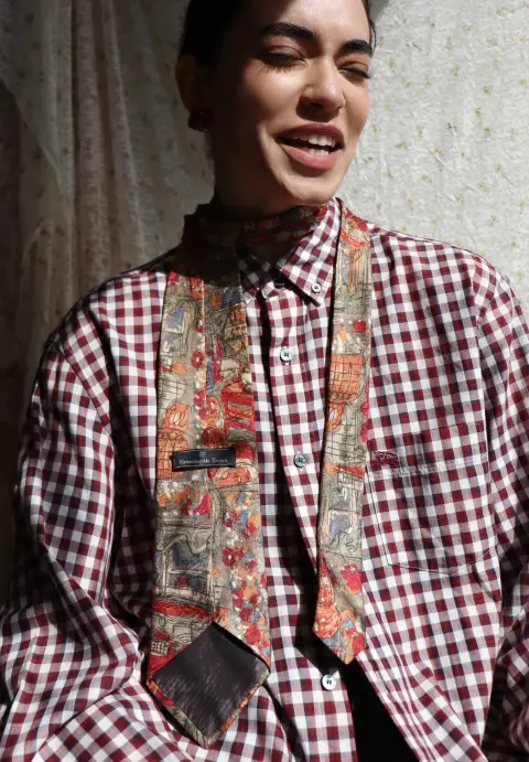 Gravata Ermenegildo Zegna em Seda Estampada