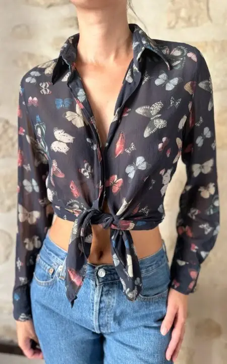 Dolce & Gabbana Silk Butterfly Shirt