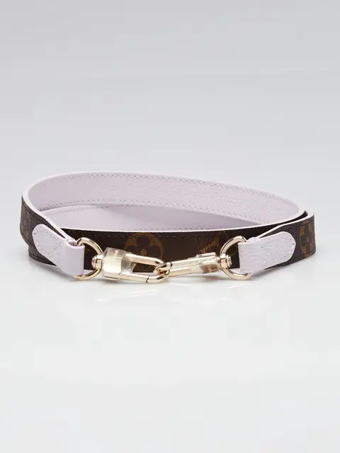 Louis Vuitton Monogram Canvas/Light Purple Leather Reversible Shoulder Strap