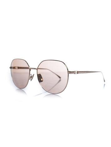 Fendi, FF oversized mirrored sunglasses in rose
