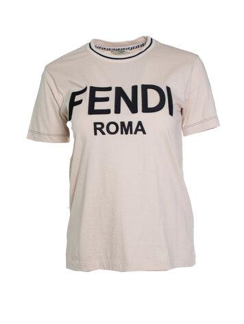 Fendi, Fendi roma cotton tshirt in pink