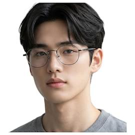Ermenegildo Zegna Eyeglass Frame Metal Gray Brown