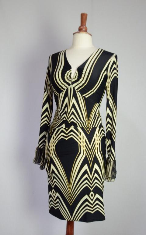 Roberto Cavalli long sleeve dress