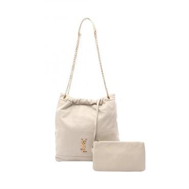 SAINT LAURENT PARIS Jamie Chain Shoulder Handbag 781666 leather Beige Used Women