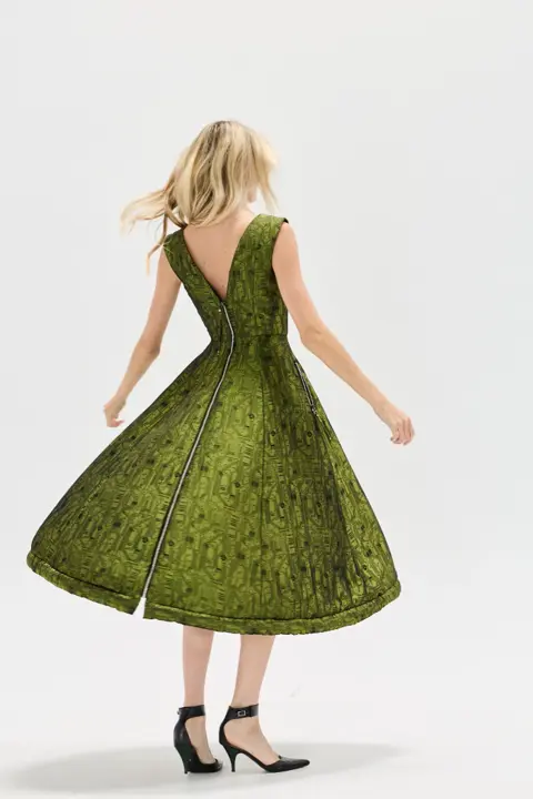 JEAN PAUL GAULTIER A/W 1995 ICONIC Green Circuitboard Gown