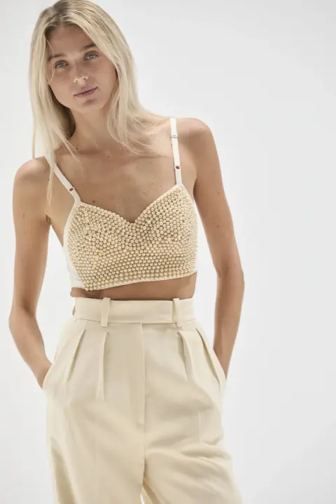 DOLCE & GABBANA S/S 1992 RARE Ivory Pearl Bustier