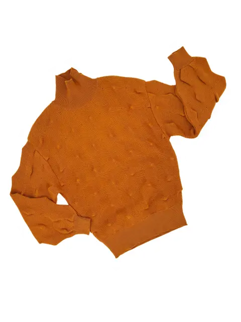 Issey Miyake F/W 1988 orange spike sweater