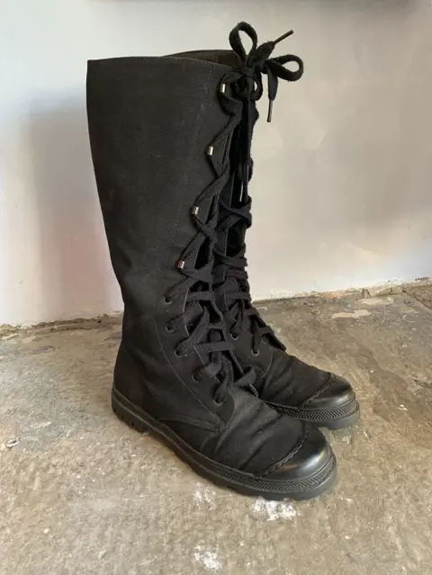 Helmut Lang 2003 Collection Lace-Up Combat Boots