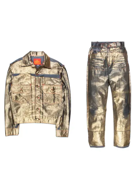 Vivienne Westwood SS1993 Gold Denim Set