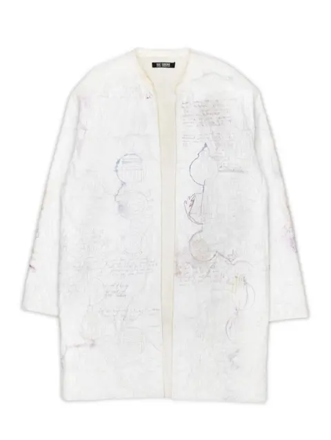 Raf Simons SS2004 Hand-Drawn/Watercolor "Siddhartha" Coat