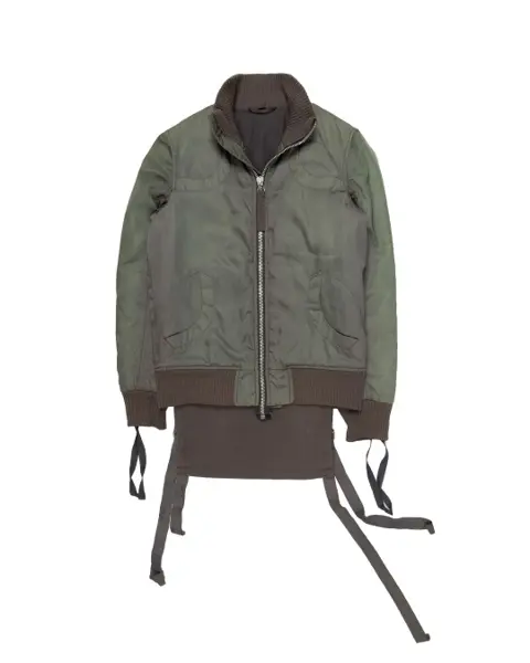 Helmut Lang AW2003 Iridescent Skirted Bondage Bomber
