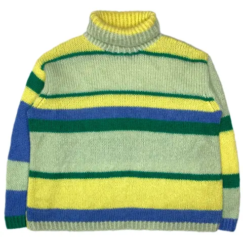 Oversized Colorful Striped Mohair Sweater