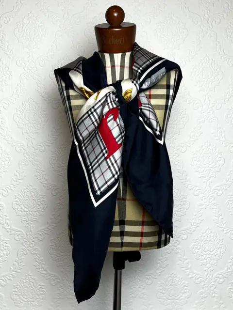 1996 Burberrys Silk Scarf 'Patchwork'