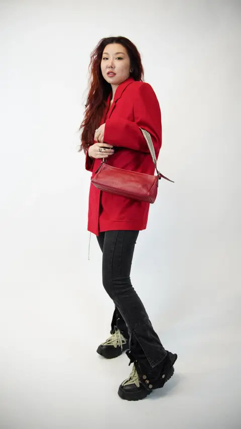 Burberry Red Leather Bag