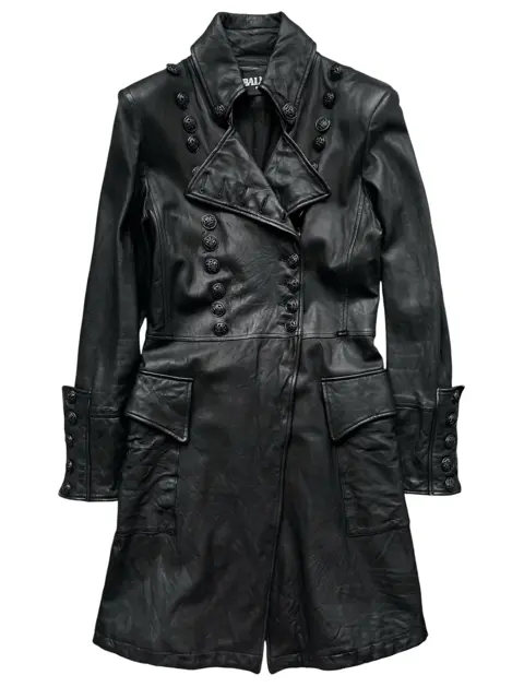 Balmain SS/2009 military leather coat by Christophe Decarnin
