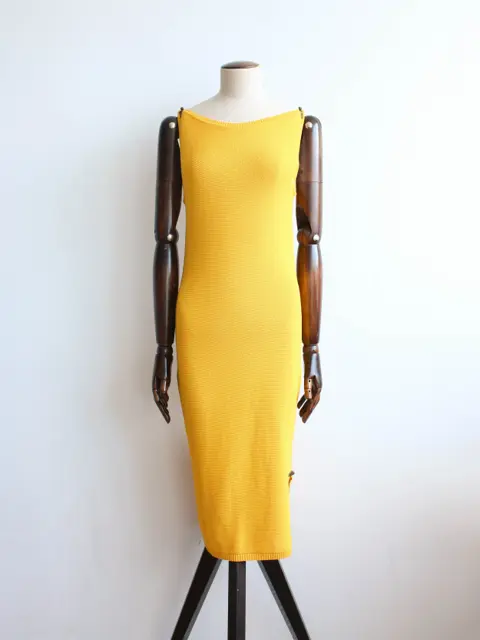 Christian Dior by John Galliano S/S99 Yellow Knit Dress