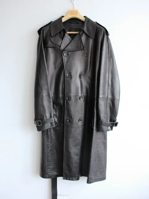 Gucci by Tom Ford A/W01 Men's Black Leather Trench Coat