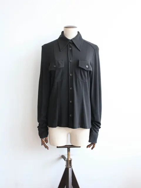 Gucci by Tom Ford S/S96 Black Viscose Buttoned Shirt