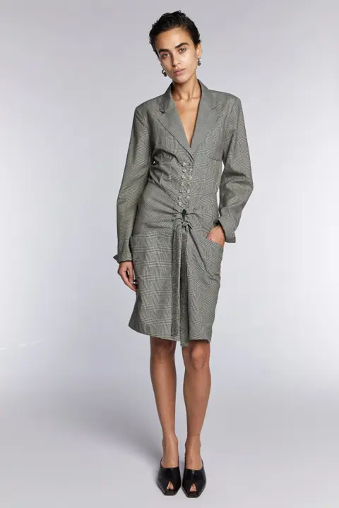 Alaïa Double Breasted Checked Dress A/W 1988