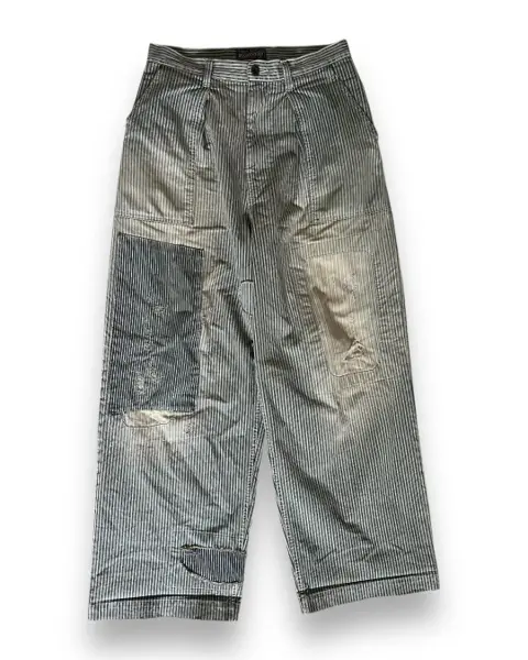 kapital baggy hickory striped denim