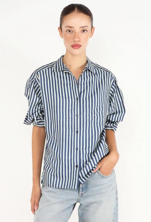 Vintage Striped Silk Shirt