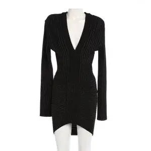 Cocktailkleid von Balmain in Schwarz und Roségold Gr. 38 FR 40