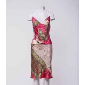 Christian Dior by John Galliano SS2004 Paisley Print Silk Midi Dress