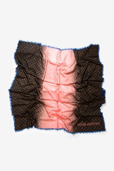 Louis Vuitton „Telling“ Tuch in Braun, Dunkelbraun und Lachs