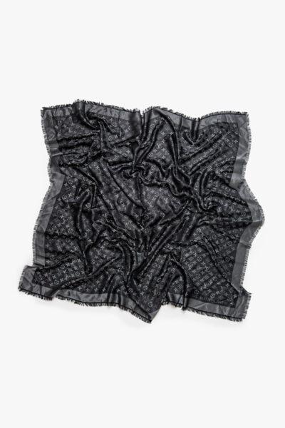 Louis Vuitton Tuch in Anthrazit und Silber
