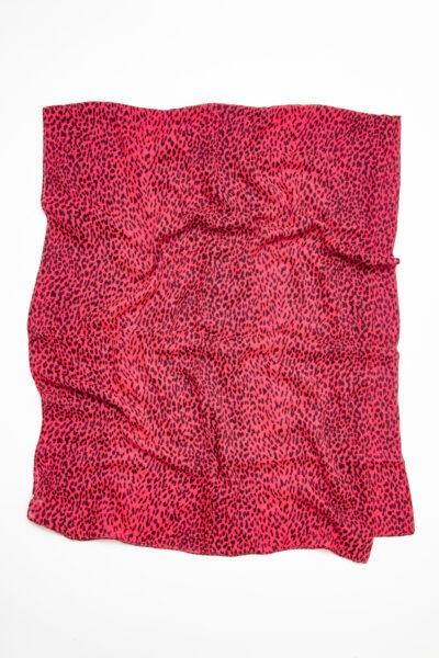 Saint Laurent Tuch mit Leomuster in Pink und Schwarz