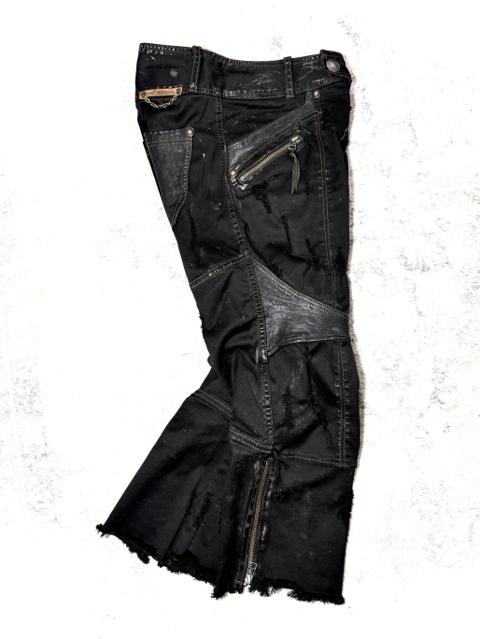 14th Addiction - Pre 2011 Chrome Waxed & Leather Paneled Biker Capris