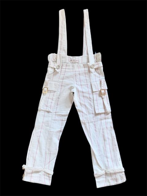 SS 2003 Marni pinstriped cotton cargo overalls