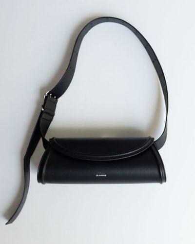 Jil Sander Cannolo Small Leather Bag Black
