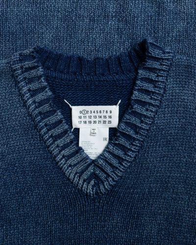 Maison Margiela Blue Medium Wash V-Neck Vest
