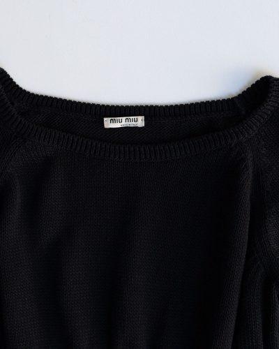 Miu Miu Smocked Knit Pullover