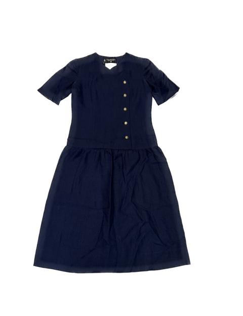 Chanel Dress Size 36 Blue Linen Vintage
